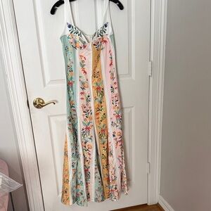 NWT Floral Maxi Dress with Straps Amazon size small